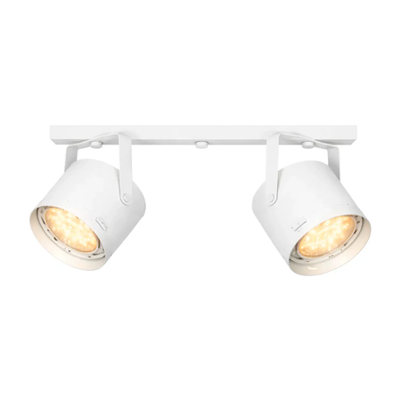 Barral Liston 2 Luces Ar111 Luz Led Con Cabezal Cilindro 24w Blanco Calido