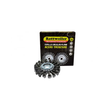 Cepillo circular plano acero trenzado de 150mm Rottweiler EVOL5144