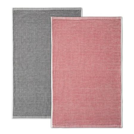 Set de 2 Repasadores KitchenAid Rojo y Gris