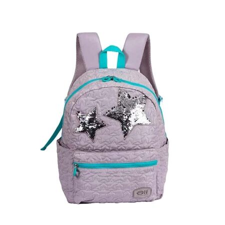 MOCHILA ELF ESTRELLA ROSA PASTEL ESPALDA ACOLCHADA