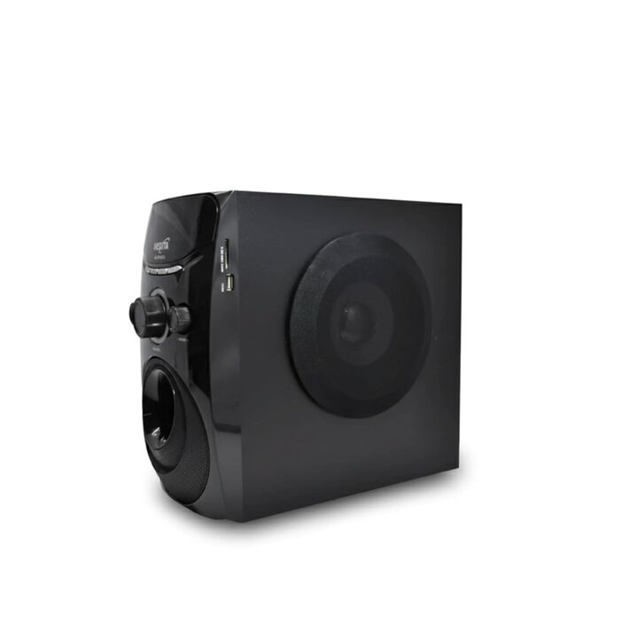 PARLANTE NISUTA MULTIMEDIA 2.1 CON LUZ RGB 15W (C:NEGRO NSPAM21L) - Vista 2