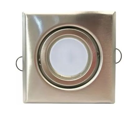 Pack X10 Spot Embutir Led Cuadrado Luz 7W Calida Plata