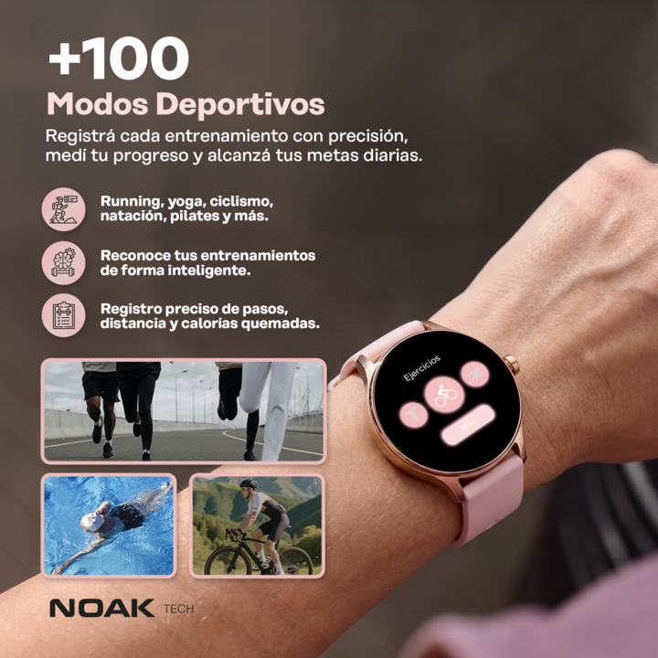 Smartwatch Noak M30 Classic Metal 1.27" TFT-LCD IP68 - Vista 6