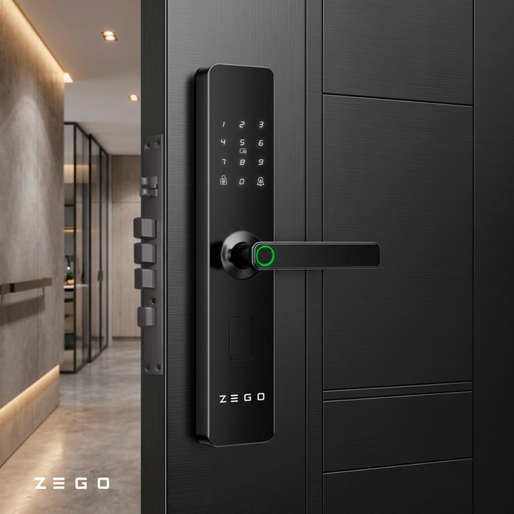 Cerradura Smart Digital Wifi Zego Tarjeta App 6068 Steel-line Negro - Vista 2