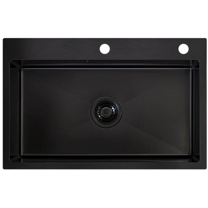 Pileta de Cocina Etna Simple 718B Black Satinado Mi Pileta - Vista 2