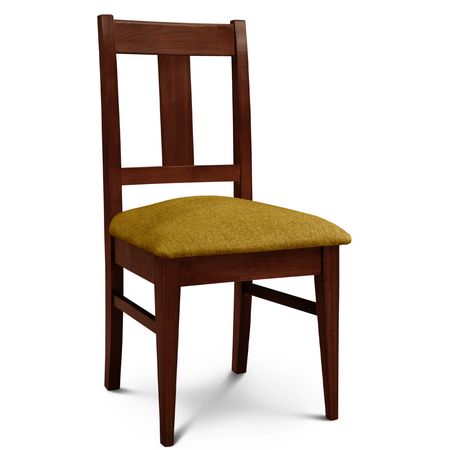 Silla de Comedor Euro lustre Caoba Tapizado Shot Bronze Espacity