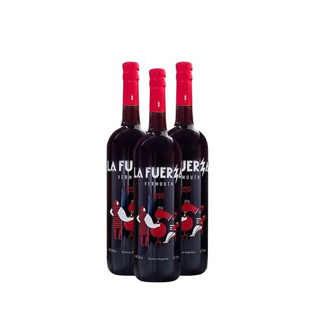 Aperitivo La Fuerza Vermouth Rojo 750 ml Caja x 3
