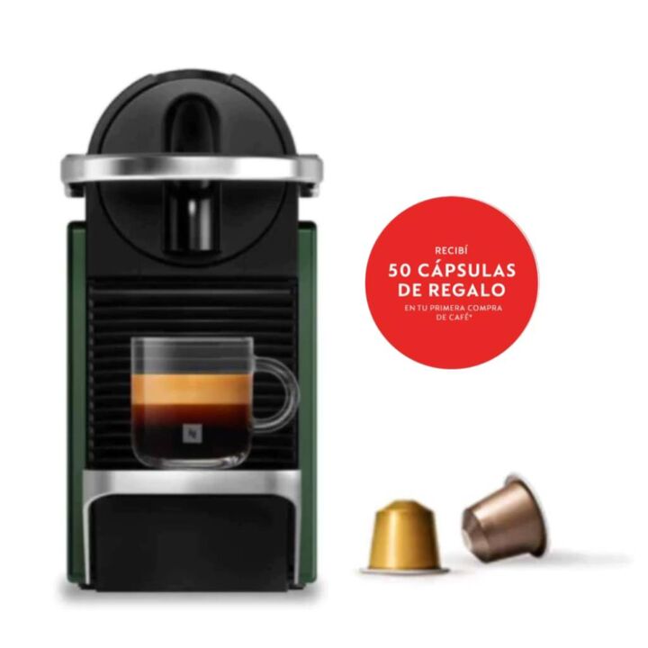 Cafetera Nespresso Pixie Dark Green Curva C62-AR-GR-NE - Vista 1