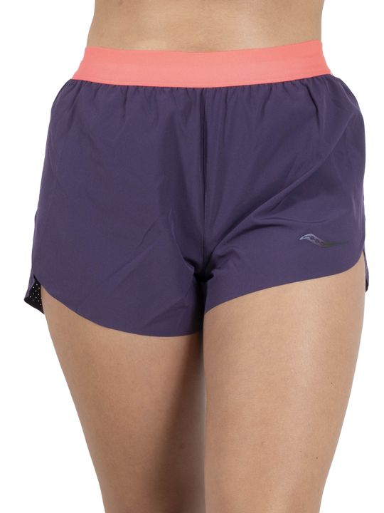Short Saucony Endorphin Split Mujer Running Violeta - Vista 3