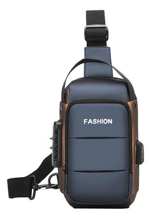 Mochila Bandolera Antirrobo Crossway Correa Ajustable Azul