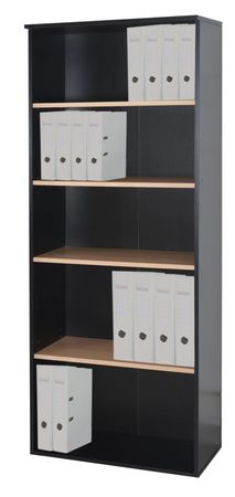 Biblioteca Sin Puerta Platinum 531 Negro Haya
