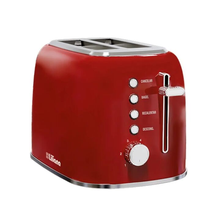 Tostadora Eléctrica Liliana Retrotoast Roja AT928R 900W - Vista 1