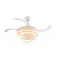 VENTILADOR DE TECHO RETRACTIL STAR TRAK STVT-43-SM LED BLANCO C/LUZ 65W. MINIMALISTA - 4609248 