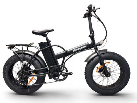 Bicicleta Electrica Nippongame Dirt - Negro - 7vel - Cuadro de acero - Frenos a discos mecanicos - 30km-h max - Rodado 20"