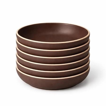 Set 6 Plato Hondo 20 cm Cerámica Carol Argelia