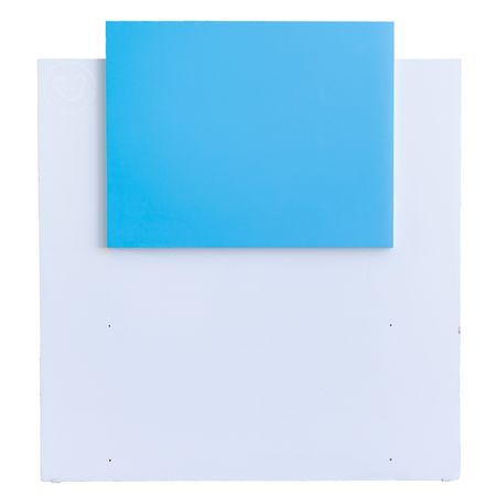 Respaldo Reforzado Maximo Fortaleza para una plaza y media 100cm Celeste y Blanco