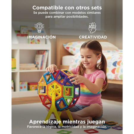 Bloques De Construcción MAGT4K Para Crear Juguetes 208 Piezas 