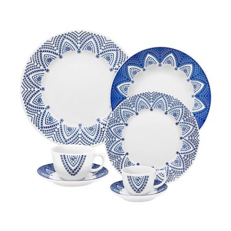 JUEGO VAJILLA X42 PORCELANA MILANO - OXFORD