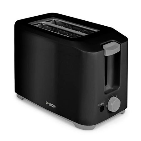Tostadora Philco 700W Negra 2 Rodajas con 7 Niveles