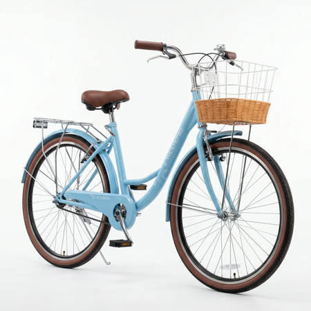 BICI WOLFKING PASEO ACERO R26 CELESTE/MARRON