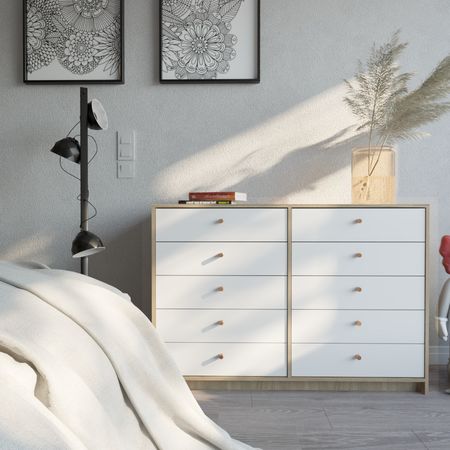 Chifonier 1,27m 10 Cajones Olmo F. Everest Tables