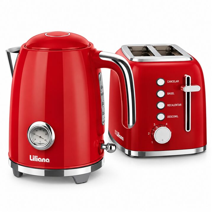Combo Liliana Retrostyle: Tostadora AT928R + Pava Eléctrica AP990R 1,7L - Vista 4