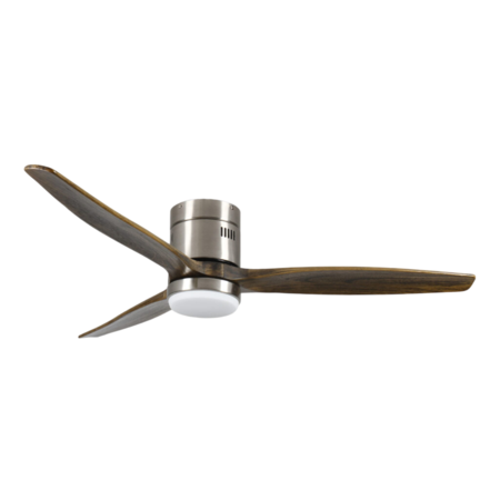 VENTILADOR TECHO ELANVENT - ELISEOS ACERO + ASPAS LAPACHO