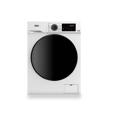 Lavarropas Bgh Automatico Carga Frontal 8kg A Inverter 1400rpm Blanco Bwfe08w24ar