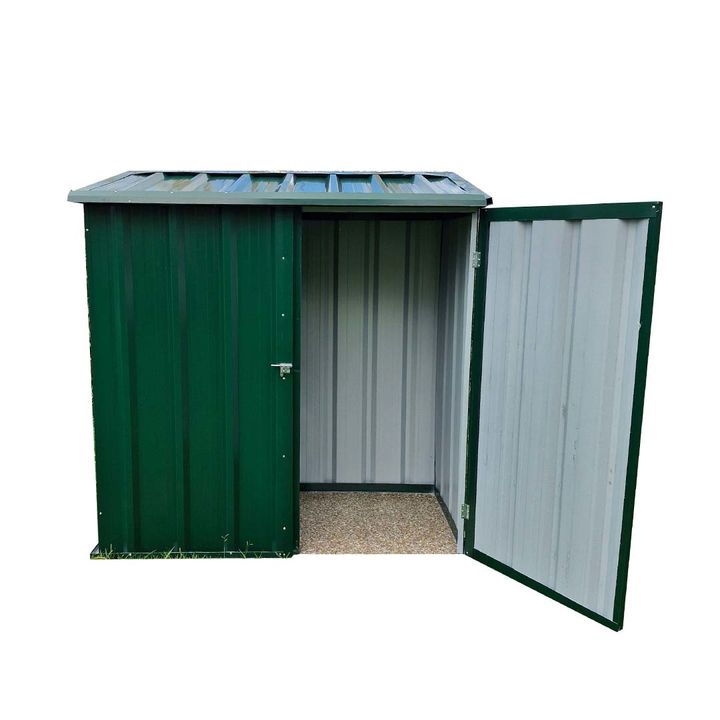 Armario Deposito Galpon de jardin Casi 2x2x2 Techo 1 agua Verde DON ACERO - Vista 3