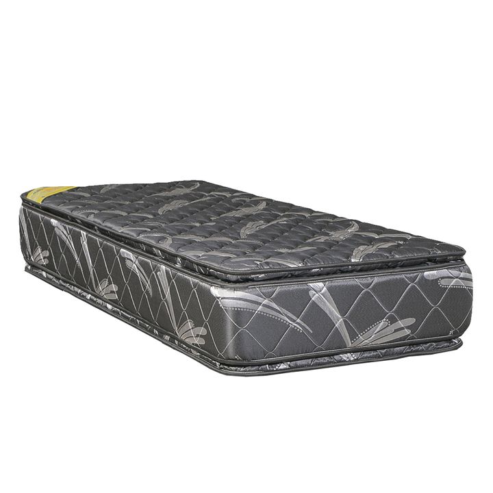 Sommier y Colchon Maxiking Brisas 1 Plaza 80x190x30cm Espuma de Alta Densidad Doble Pillow de Jackard - Vista 3