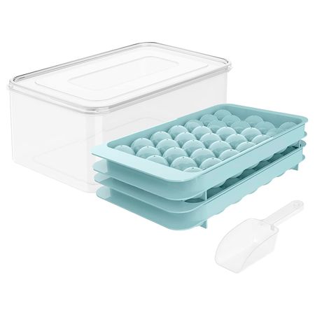 Cubetera De Hielo Con Bandeja Cubo Y Esferas Gadnic Molde Con Tapa