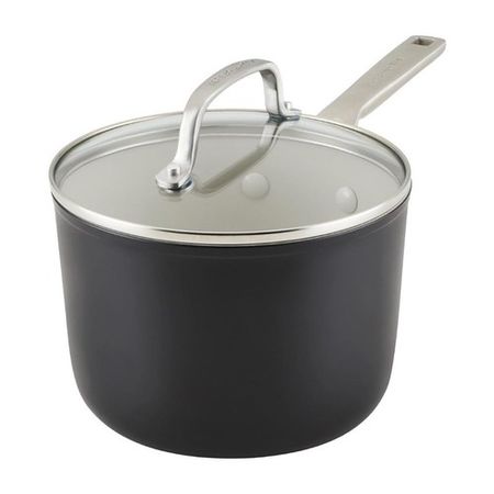 Olla Con Tapa Kitchenaid 2,8 Lts Ceramica Antiadherente Negro