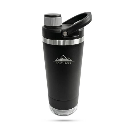 Botella Shaker SouthPort By Gadnic Termica Acero Inoxidable Con Compartimento