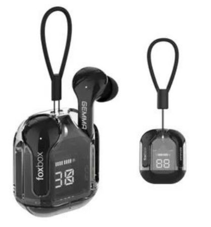 AURICULAR FOXBOX TWS-200 BOOST GEMMA NEGRO, BT 5.1 (7906)