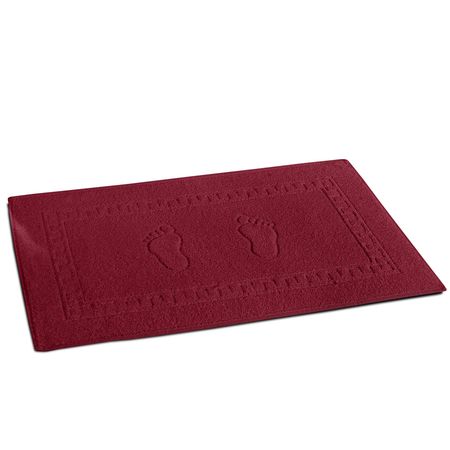 Toalla de pies para baño felpada 45 x 70 color Chili Espácity