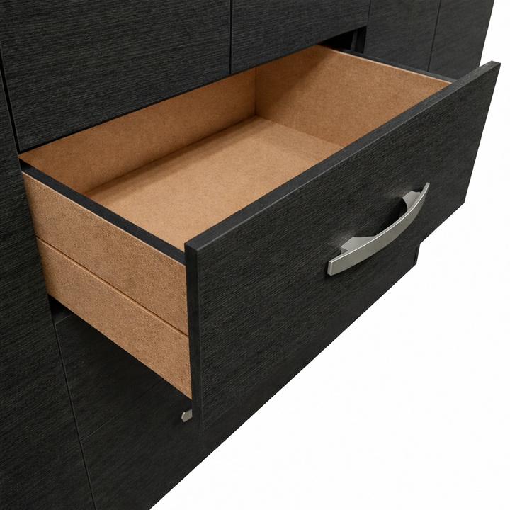 Ropero Placard 4 Puertas y 2 Cajones Ebano Maximo Family - Vista 5