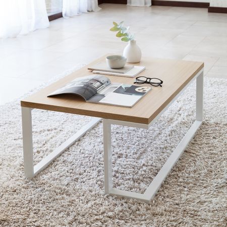 Mesa baja Nilo de diseño - blanco brilloso (LI-MB5P1RA)