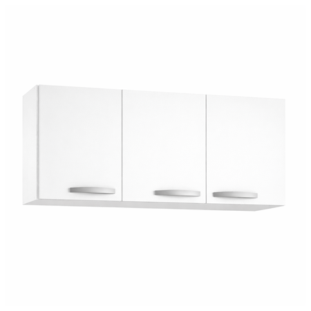 Alacena de 140cm Reforzada de 3 Puertas Blanco Mate Maximo Acapulco
