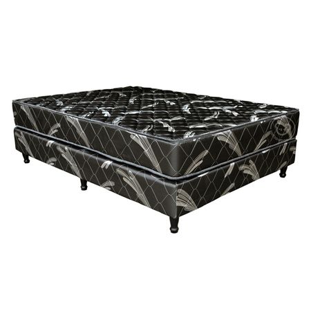 Sommier y Colchon Maxiking Brisas 2 Plazas y Media 140x190x22 Espuma de Alta Densidad Firme