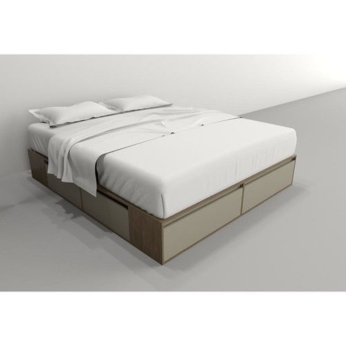 Box de Cama DS Home 2,00 m 4 Cajones 2 Puertas Nogal Gris 203x33x202 cm - Vista 5