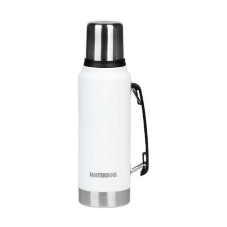 Termo acero inox  Waterdog con manija 1 litro blanco