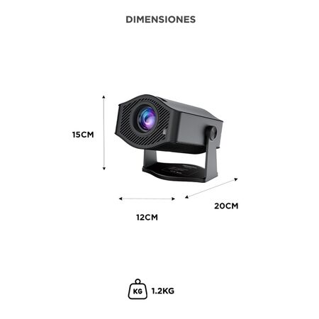 Proyector Gadnic Conexión Inalámbrica Portatil 9500lm HM-400 Pro
