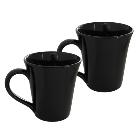 Conico Tulipa - Set X2 Jarros 330 Cc Negro