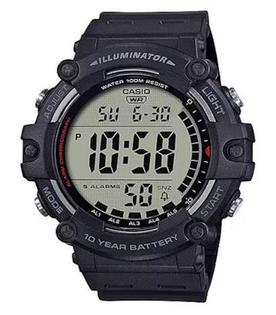 RELOJ CASIO DIGITAL SUMERGIBLE 100M BATERIA 10 AÑOS (AE-1500WH-1A)