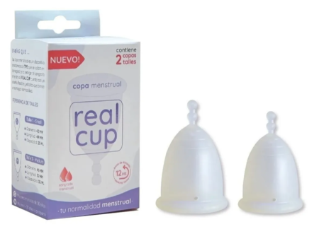 2 Copas menstrual Real Cup hipoalergénica reutilizable