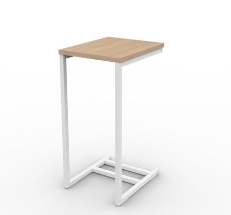 Mesa De Arrime Dielfe Mam030 Blanco Roble Natural