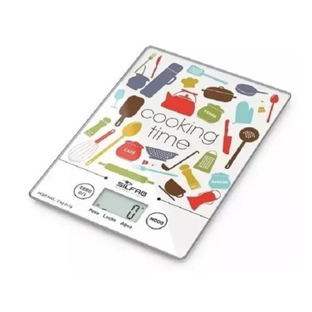 balanza digital de cocina con diseño ultra slim silfab bc300 capacidad máxima 3 kg
