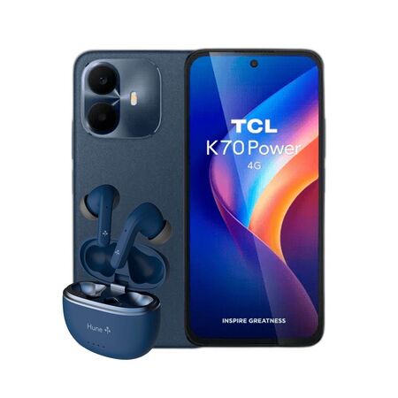 Combo TCL K70 Power 4+256GB Nebula Blue + Auriculares TWS Hune Soja ANC