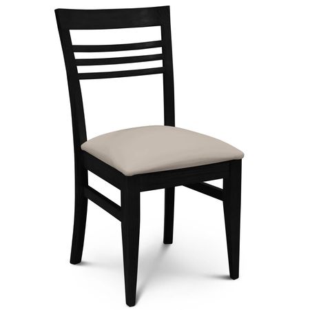 Silla de Comedor Murano Tapizado Inka Beige lustre Wengue Espacity