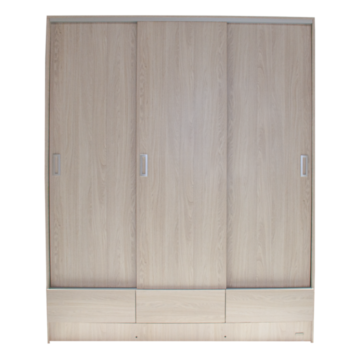 Placard Ropero Max 3 Puertas Corredizas Guardaropa Moderno 2m x 1.8m Gris Platinum - Vista 2
